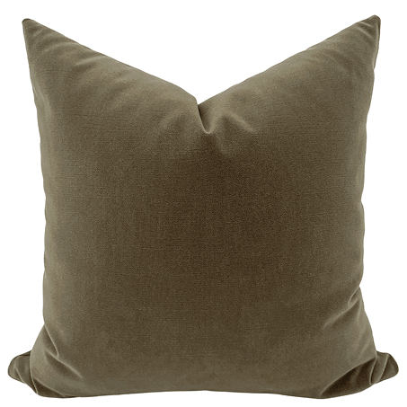 Olive Velvet Pillow Cover