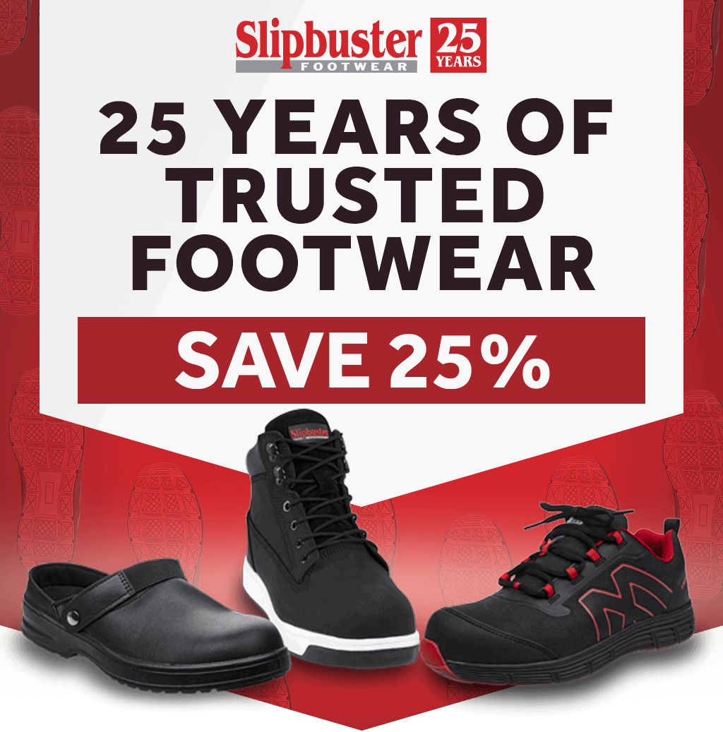 Slipbuster - 25 Years of Trusted Footwear - Save 25%