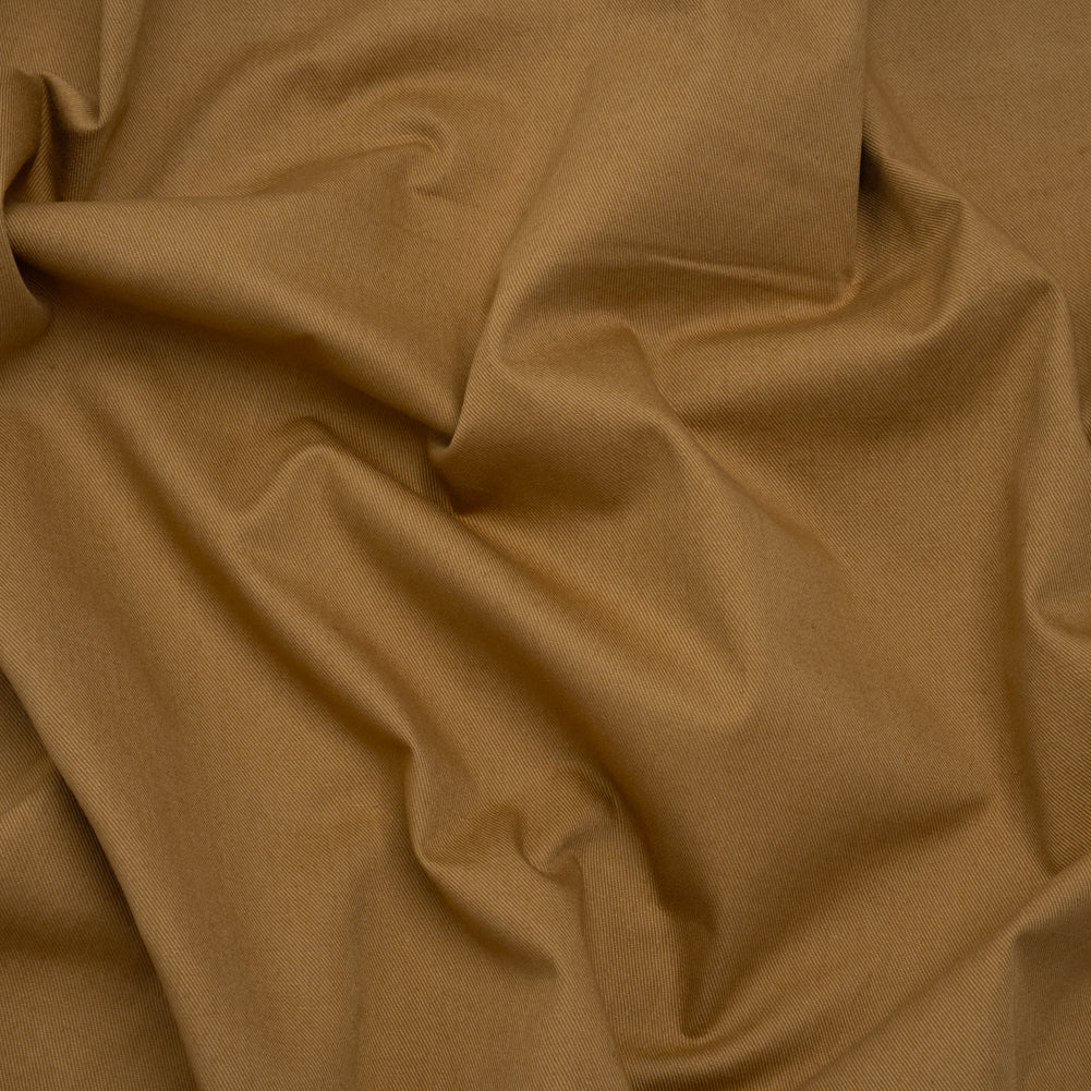 Image of Slubbed Cotton Twill Made in Japan - Olive Brown - Famous Australian Designer Deadstock