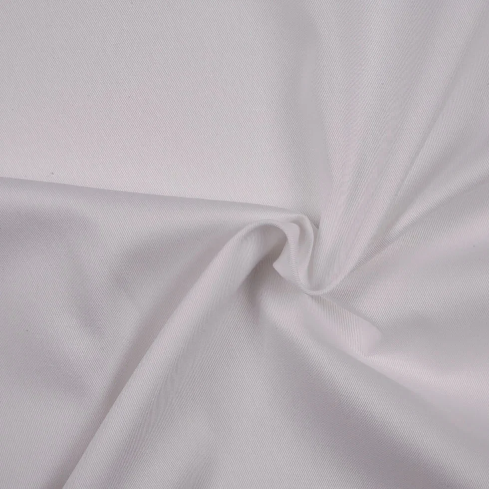 Image of Organic Cotton Twill - White - Stratton Collection