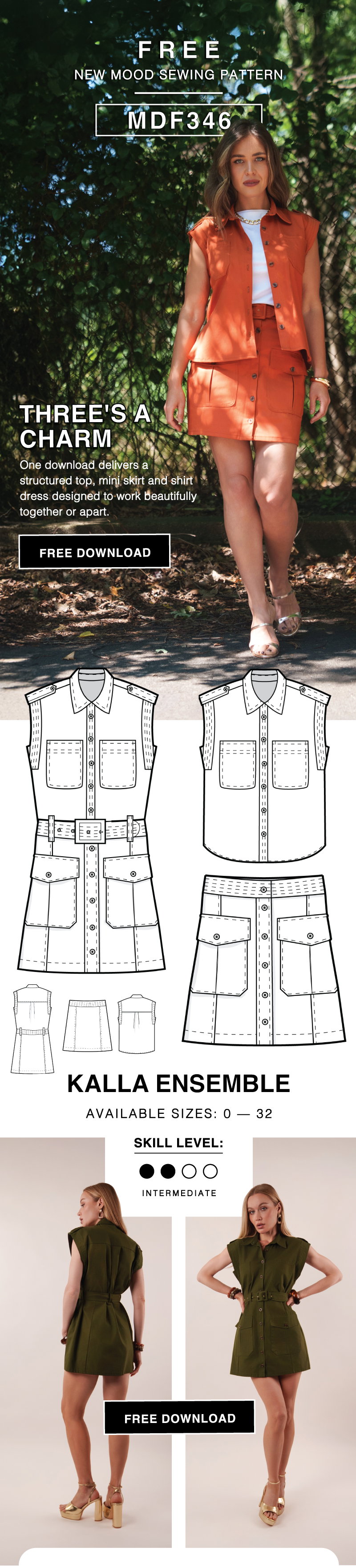 THE KALLA ENSEMBLE FREE SEWING PATTERNS