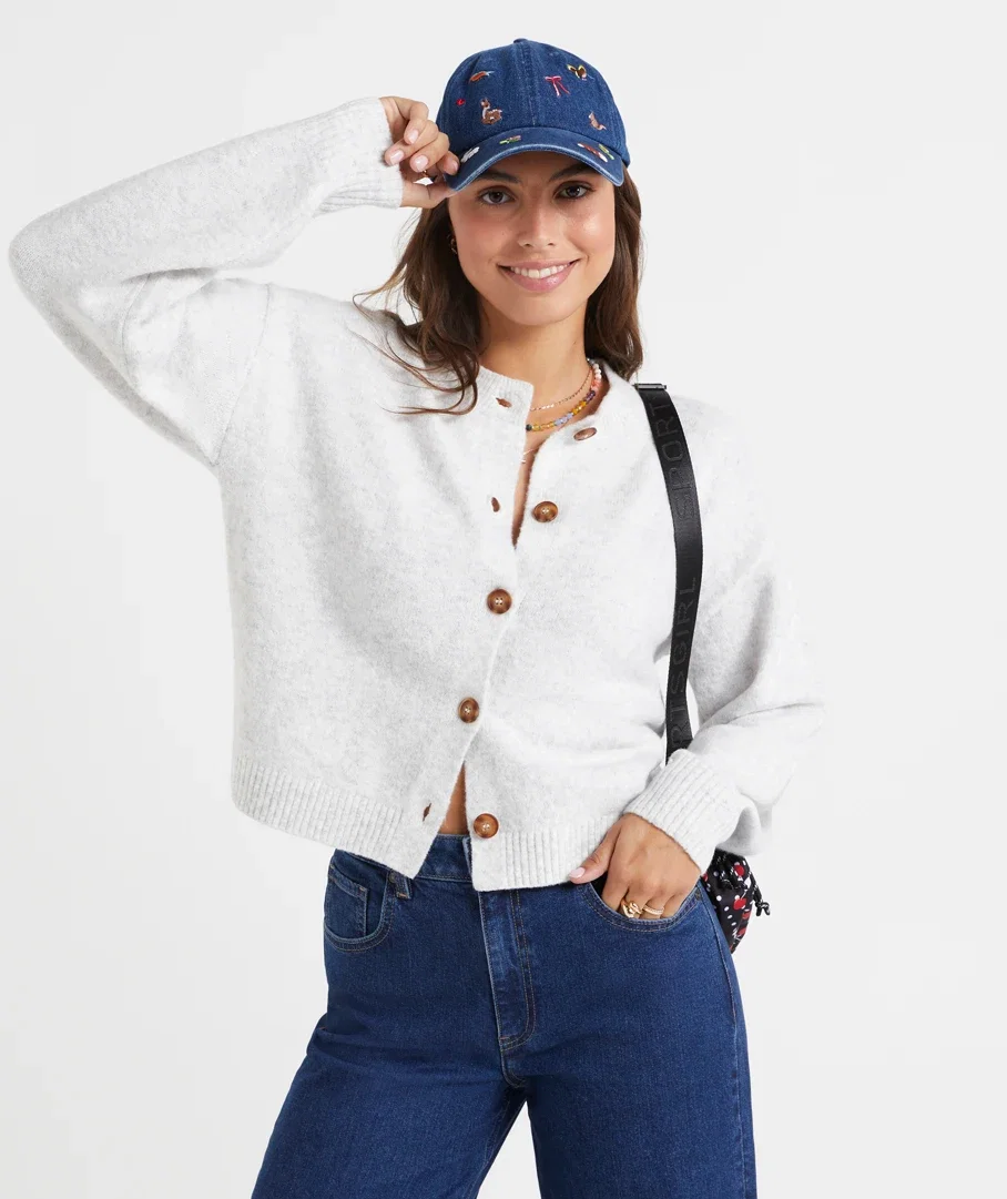 ADDISON CREW NECK CARDIGAN