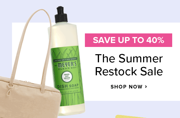 Save up to 40% on The Summer Restock Sale