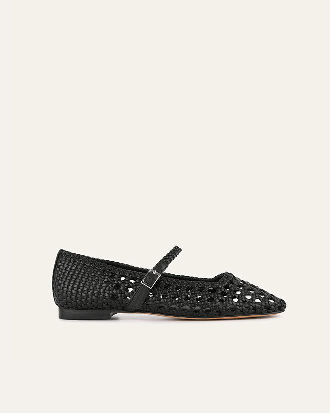 Willis Flats Black Leather