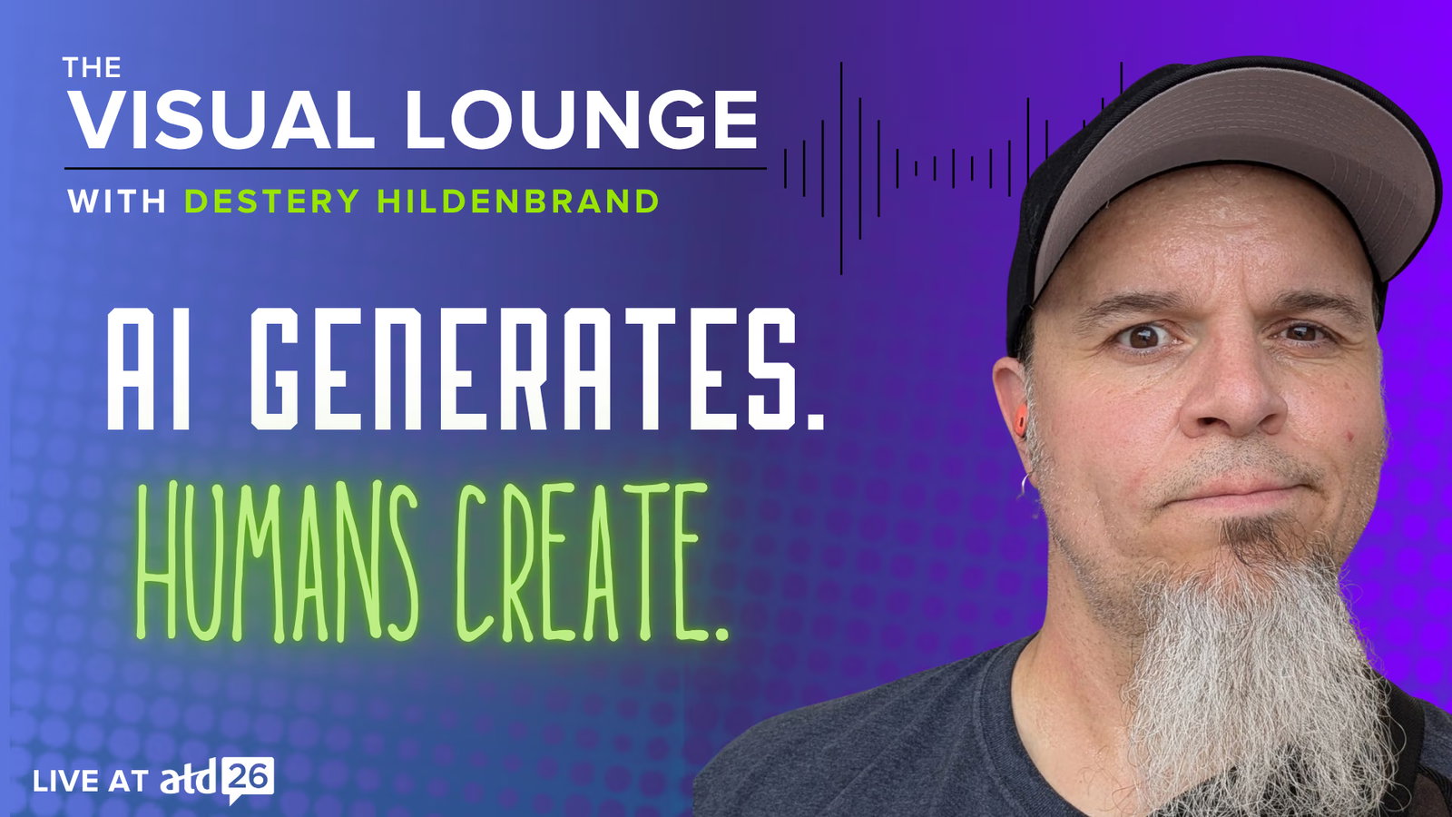 The thumbnail of the latest The Visual Lounge episode with guest Destery Hildenbrand titled, 