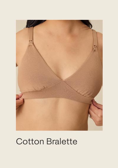 SoftStretch Cotton Maternity & Nursing Bralette in Bluff