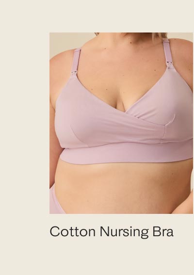 SoftStretch Cotton Nursing Bra in Lilac Mist