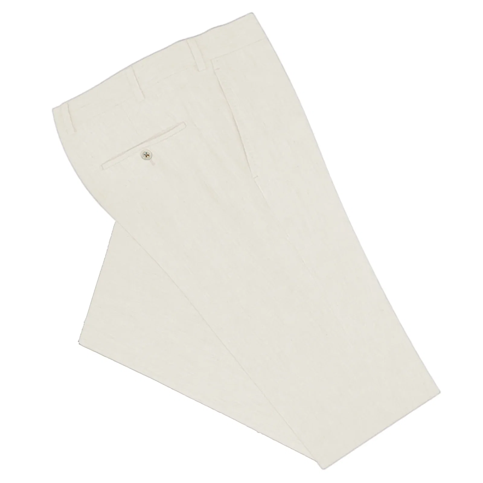 Image of White Linen Dress Pants