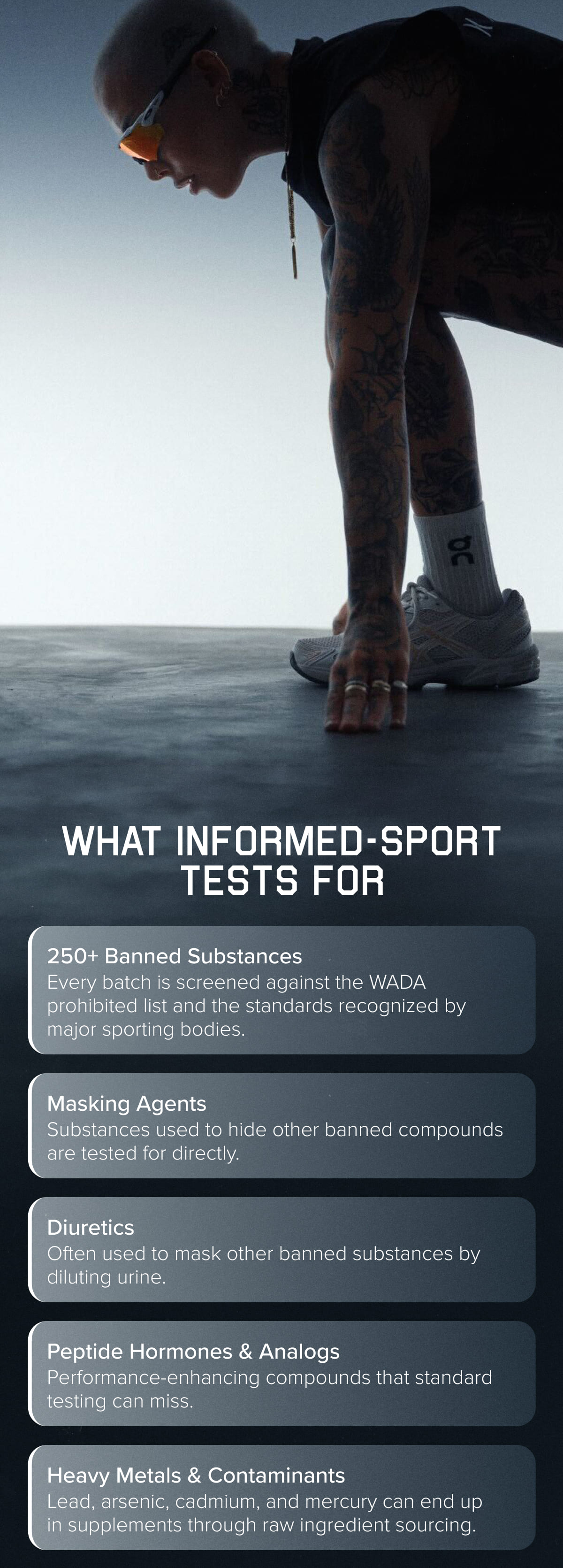 What informed-sport tests for