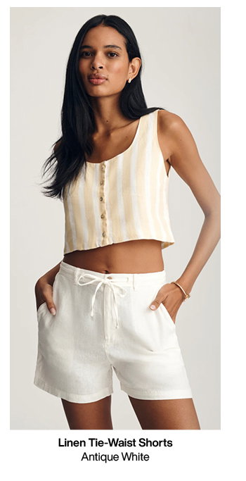Linen Shorts Antique White