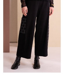 Naya Jacquard Spot Wide Leg Trouser