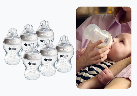 Tommee Tippee Natural Start Self-Sterilising Anti-Colic Baby Bottles 260ml Slow-Flow 6 Pack
