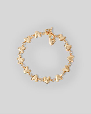 Collier cœurs martelés