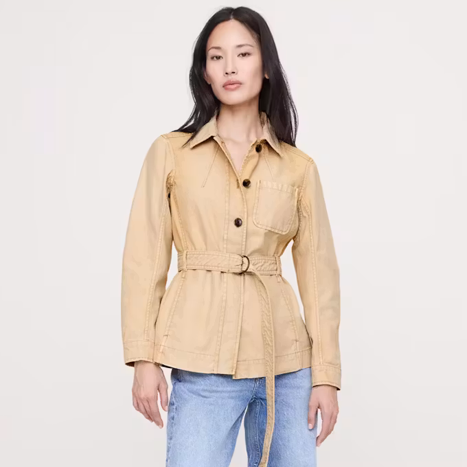 Cotton Canvas Shirt Jacket