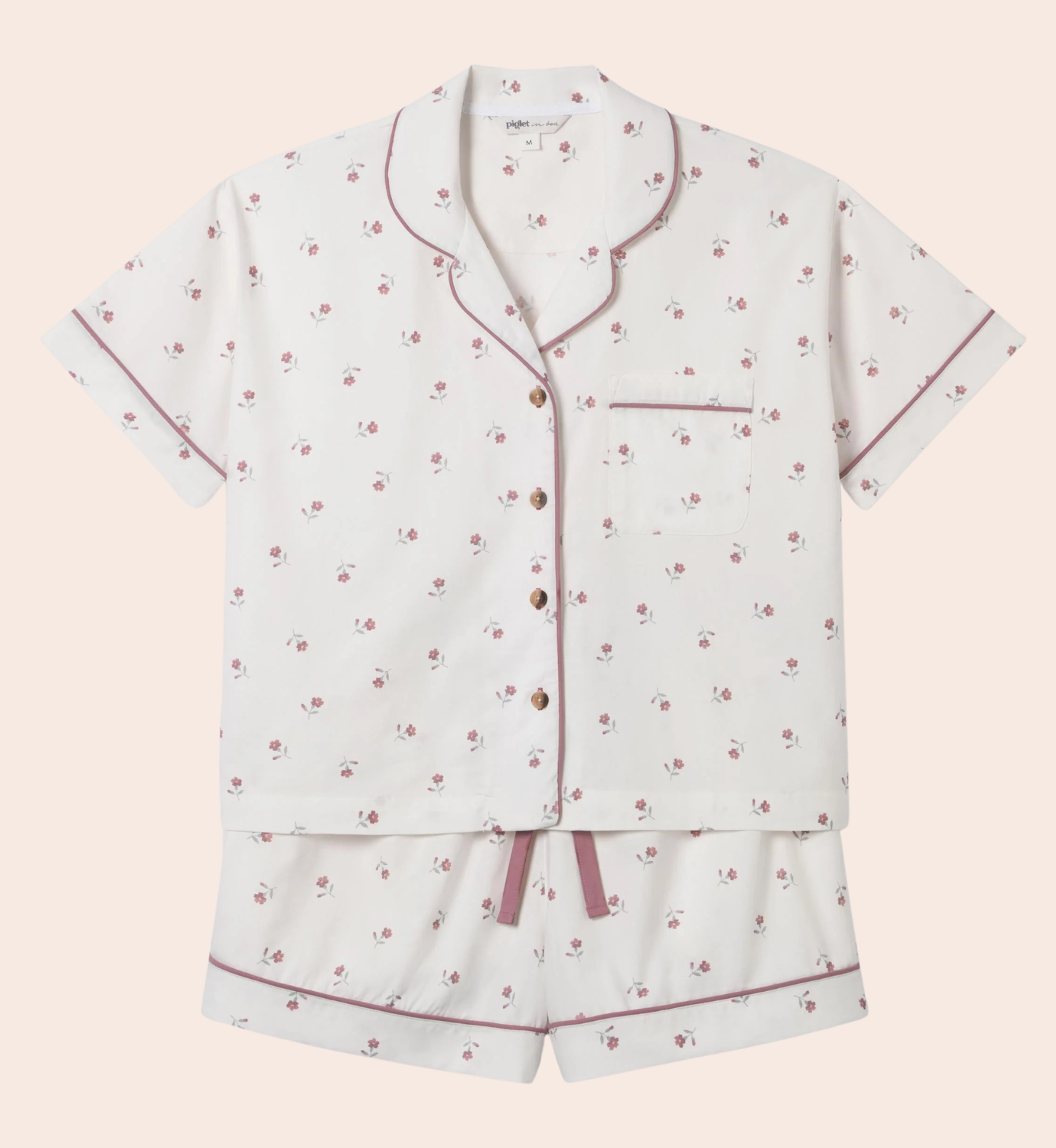 Pearl Posy Bud Cotton Shorts Set