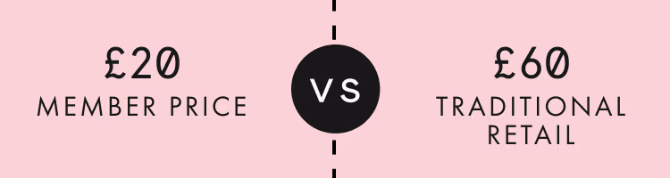 £20 Member Price vs £60 TRP