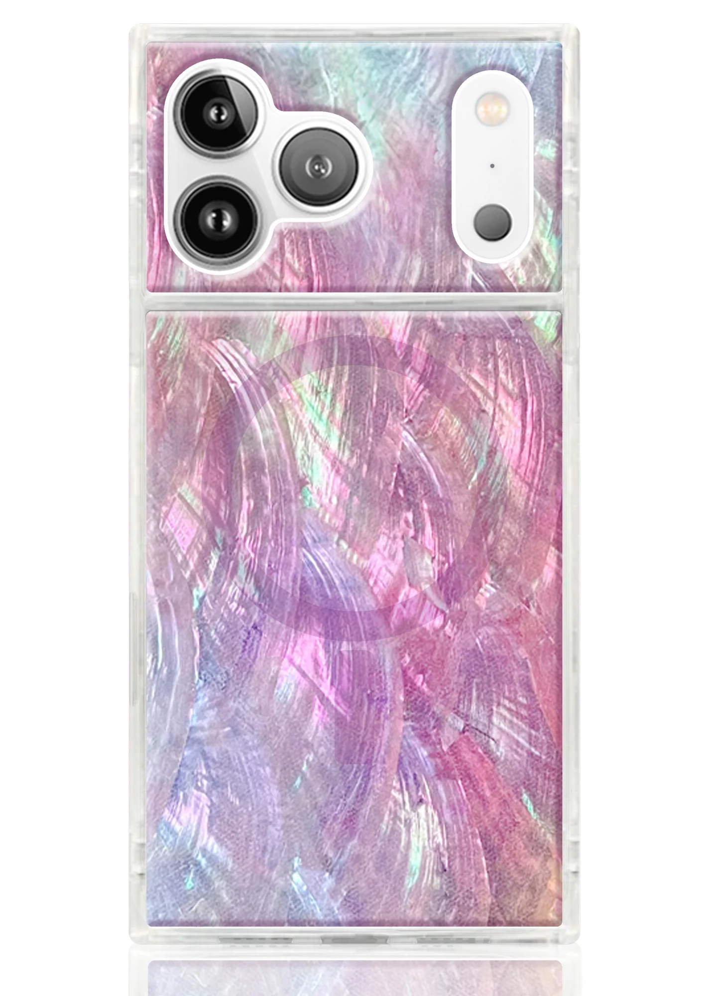 Image of SQUARE® Pink Mother of Pearl iPhone Case