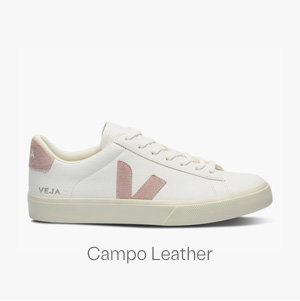 VEJA Women's Campo Leather Sneakers in White/Light Pink