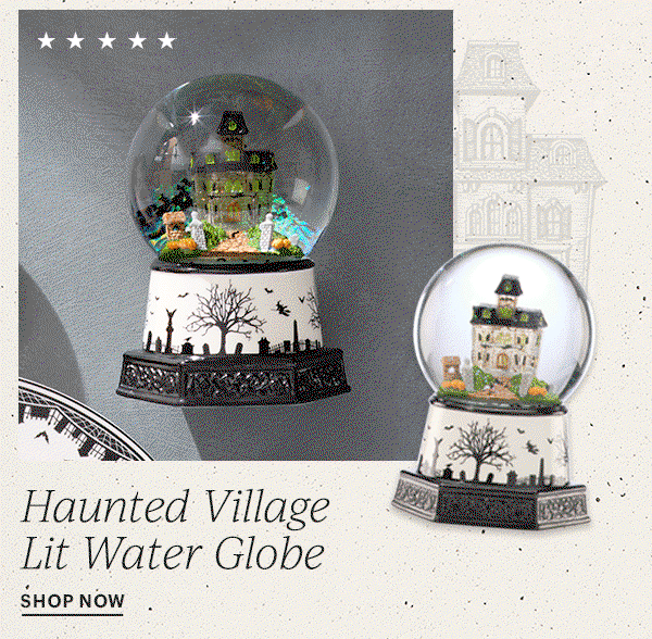 Haunted Village Lit Water Globe  SHOP NOW