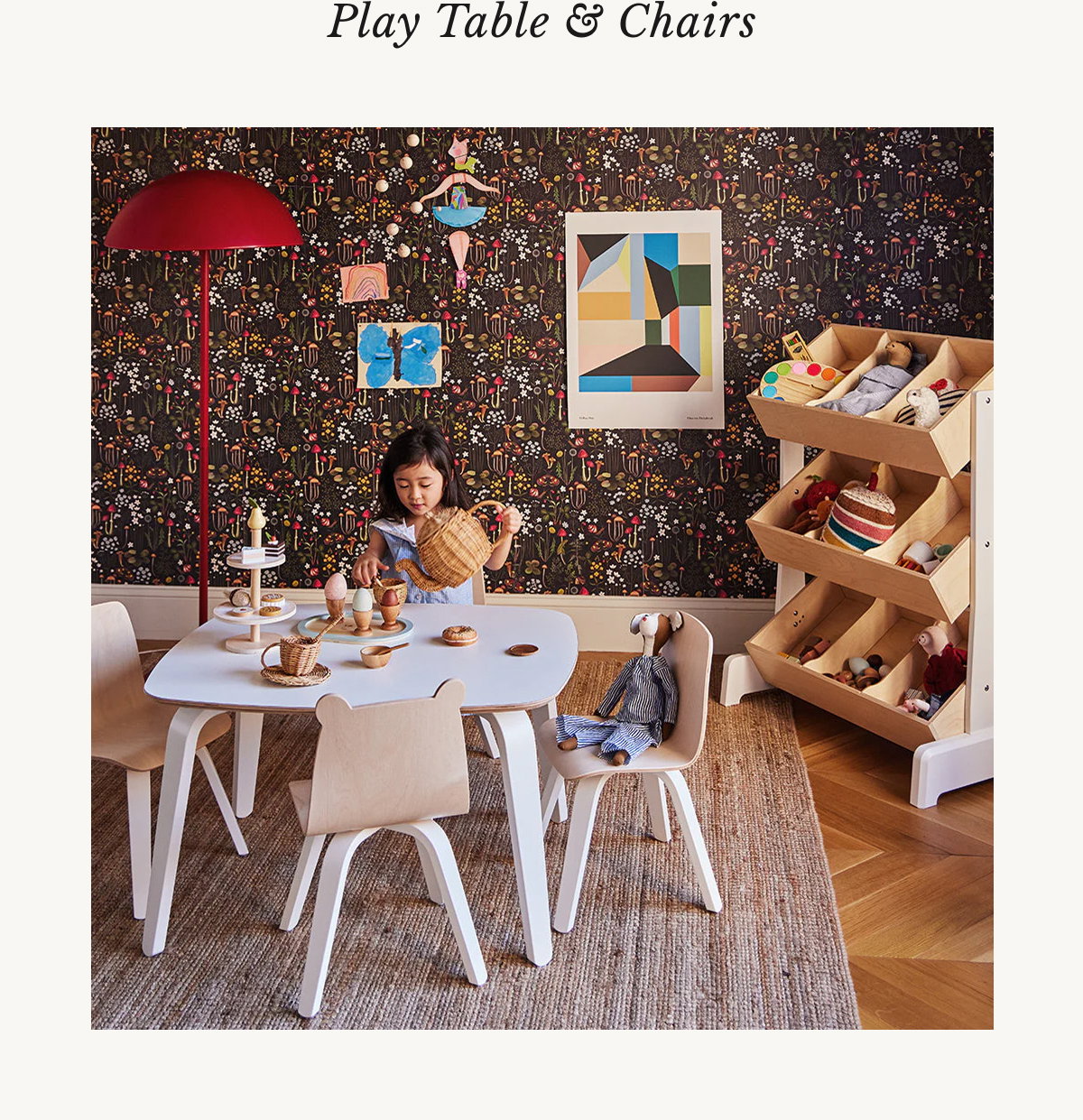 an image of a child's room with a crib and a rainbow