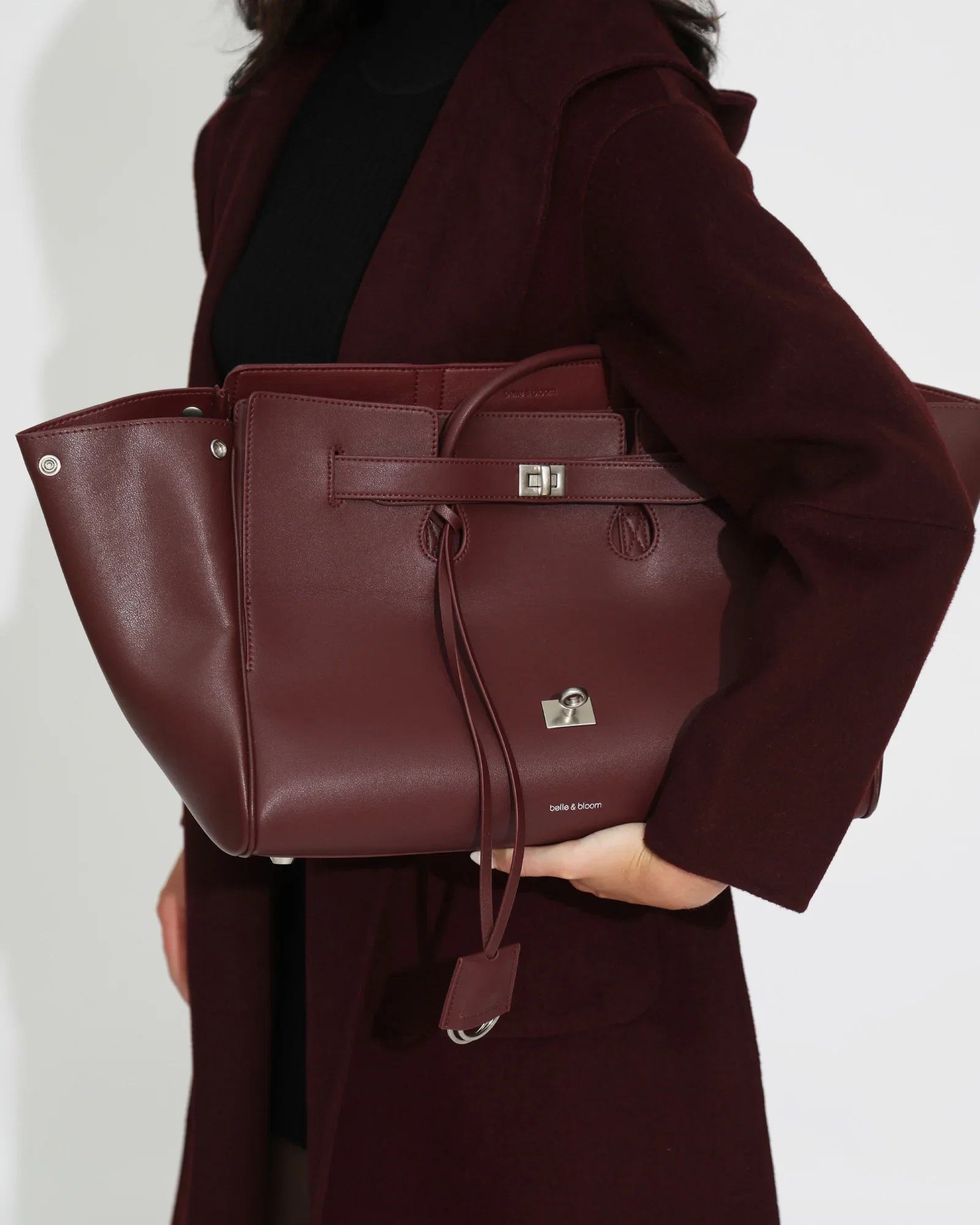 Image of Rude Boy Large Tote Bag - Burgundy