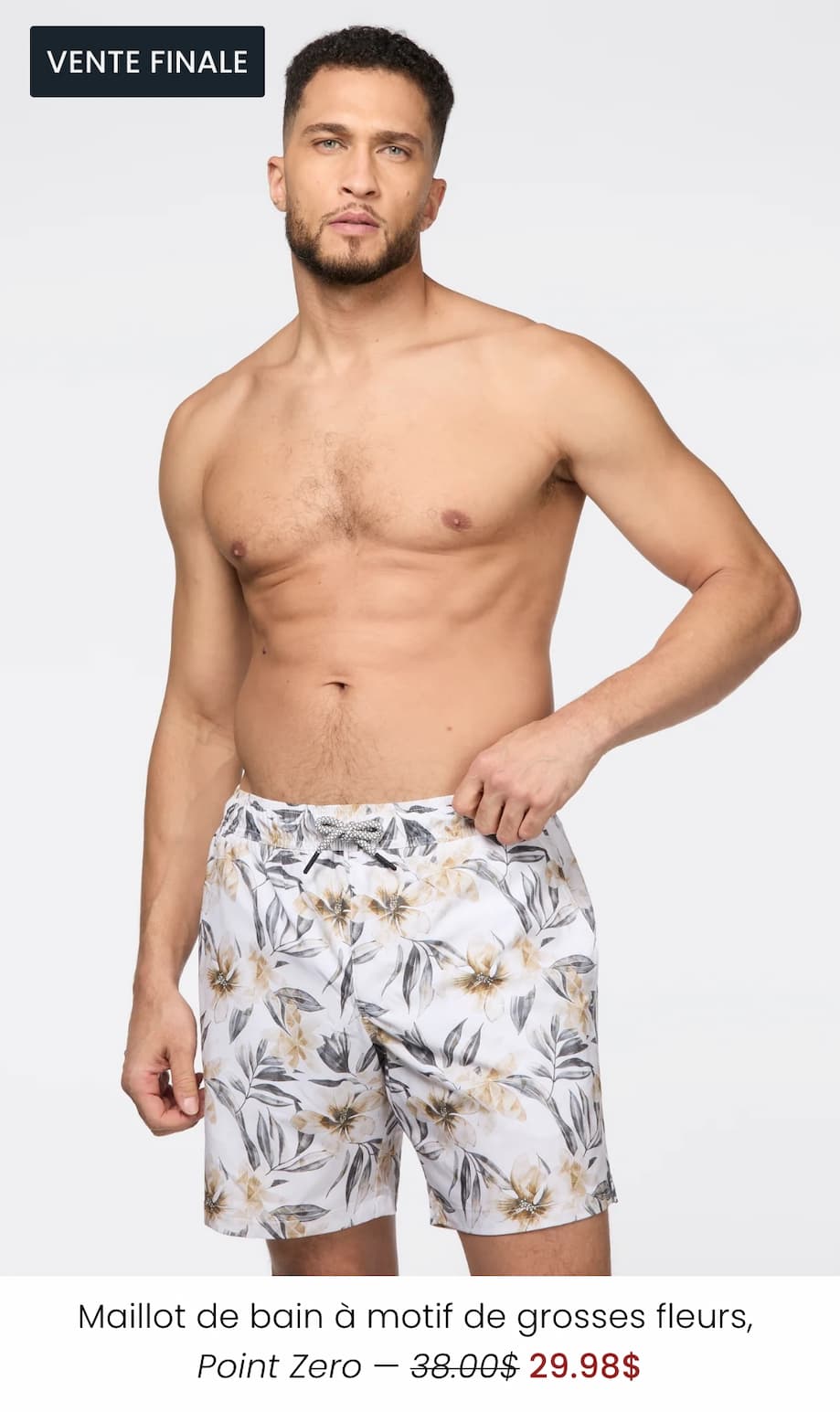 Maillot de bain à motif de grosses fleurs
