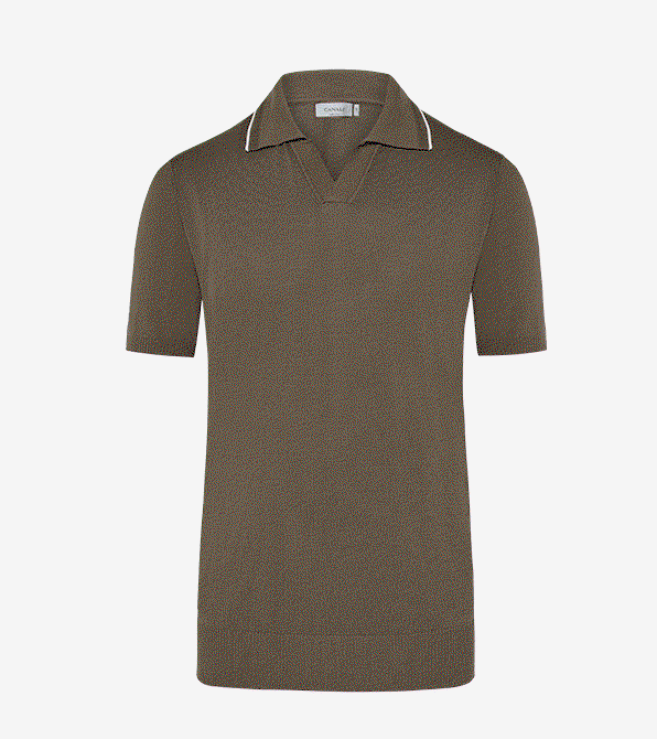 Poloshirt aus hochwertigem Baumwoll-Feinstrick mit Variokragen