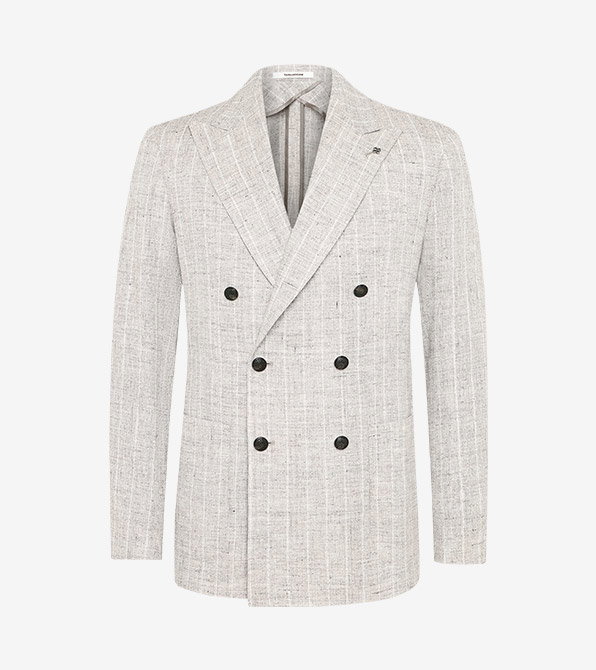 Zweireihiger sommerlicher Blazer aus einem Leinenmix