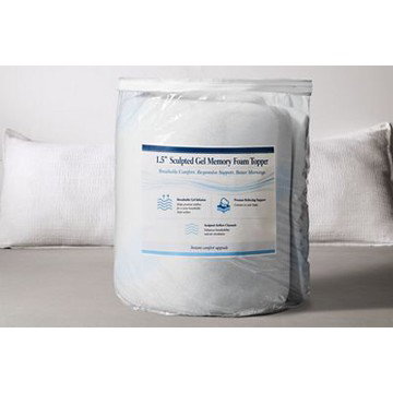 Jordan's Mattress Factory® Sculpted Gel Memory Foam Topper - Pressure-Relieving Support - Sculpted Airflow Channels - Instant Comfort Upgrade