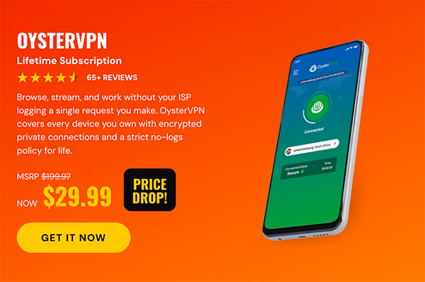 OysterVPN: VPN Lifetime Subscription