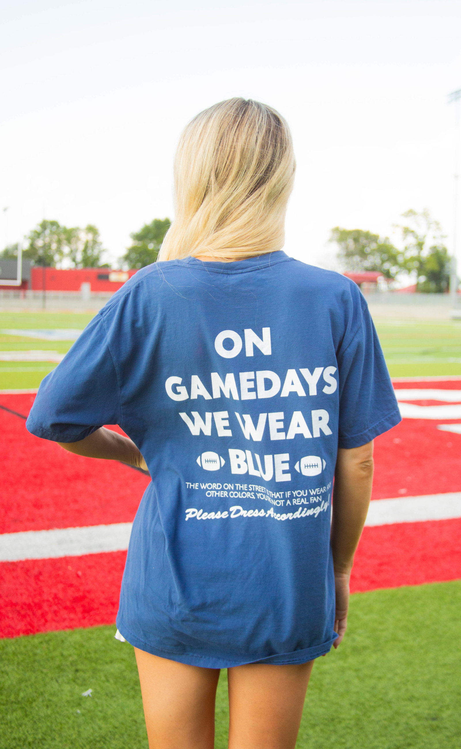 Image of charlie southern: gamedays we wear blue tee