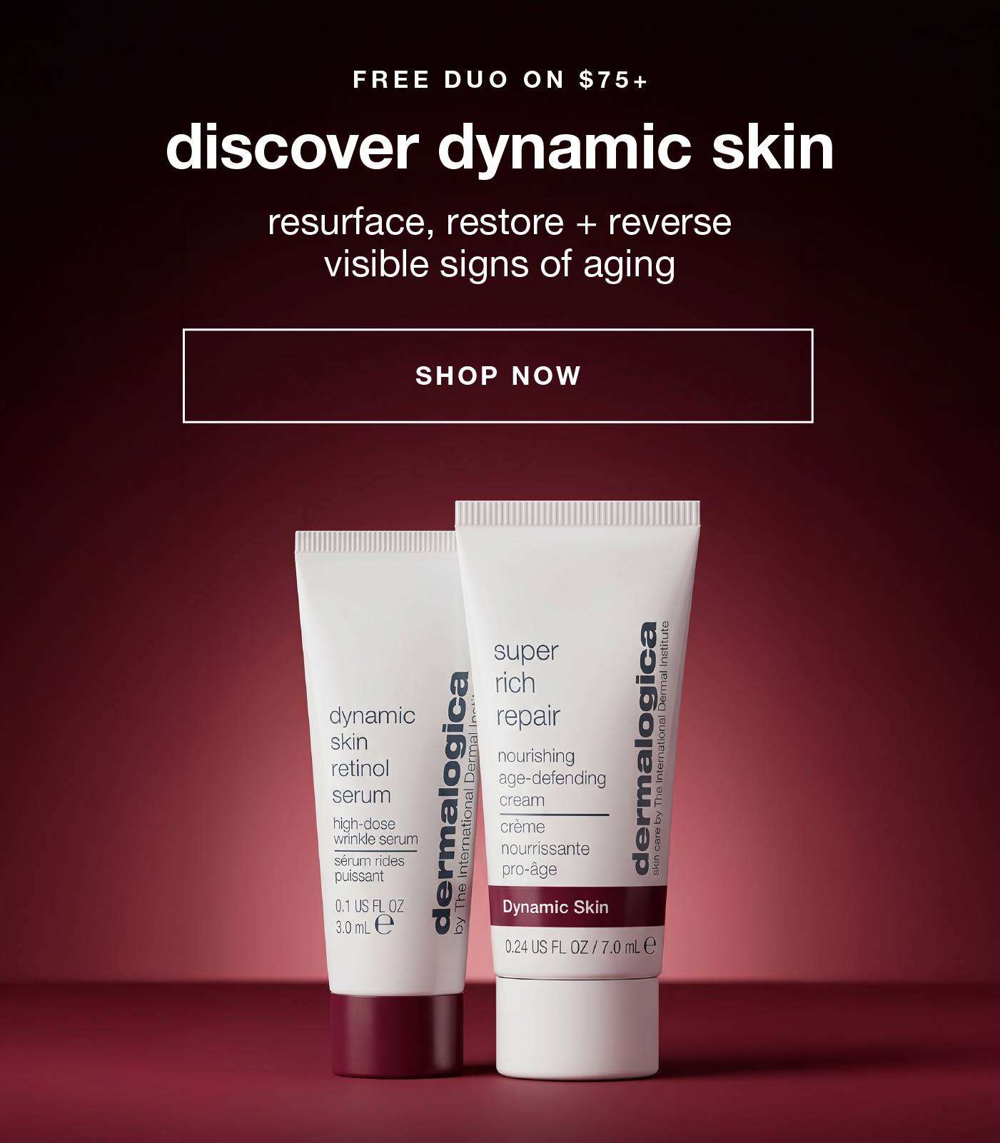 YOUR NEW PM ROUTINE​  free retinol repair duo​  renew + repair while you sleep, free with $75+ orders​  CLAIM NOW​
