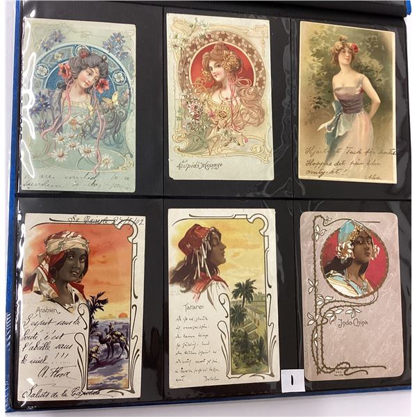 Pretty Ladies Album 90+ Postcards