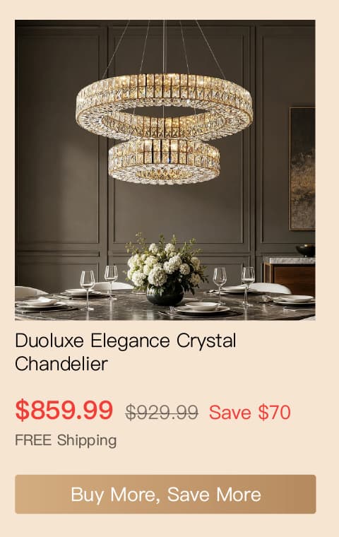 Duoluxe Elegance Crystal Chandelier