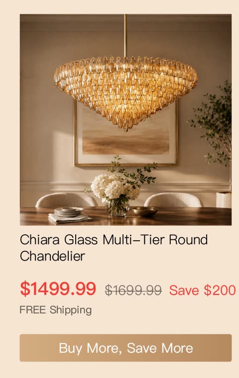 Chiara Glass Multi-Tier Round Chandelier