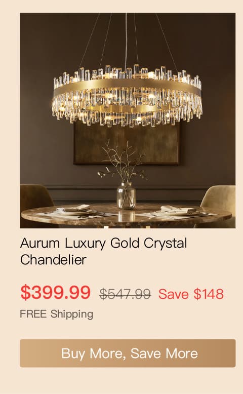 Aurum Luxury Gold Crystal Chandelier