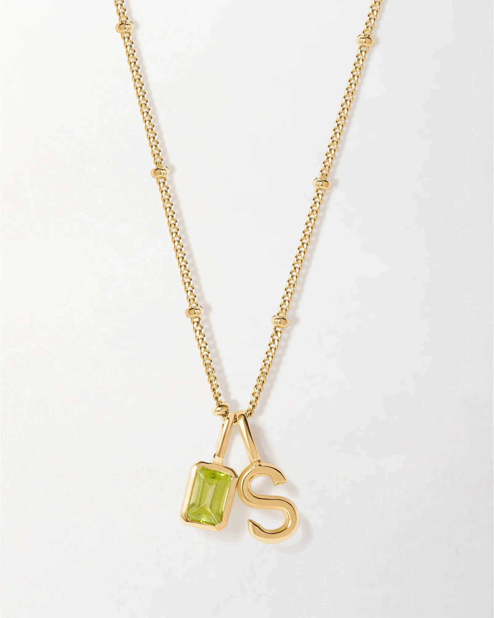 Image of Mini Initial Birthstone Necklace