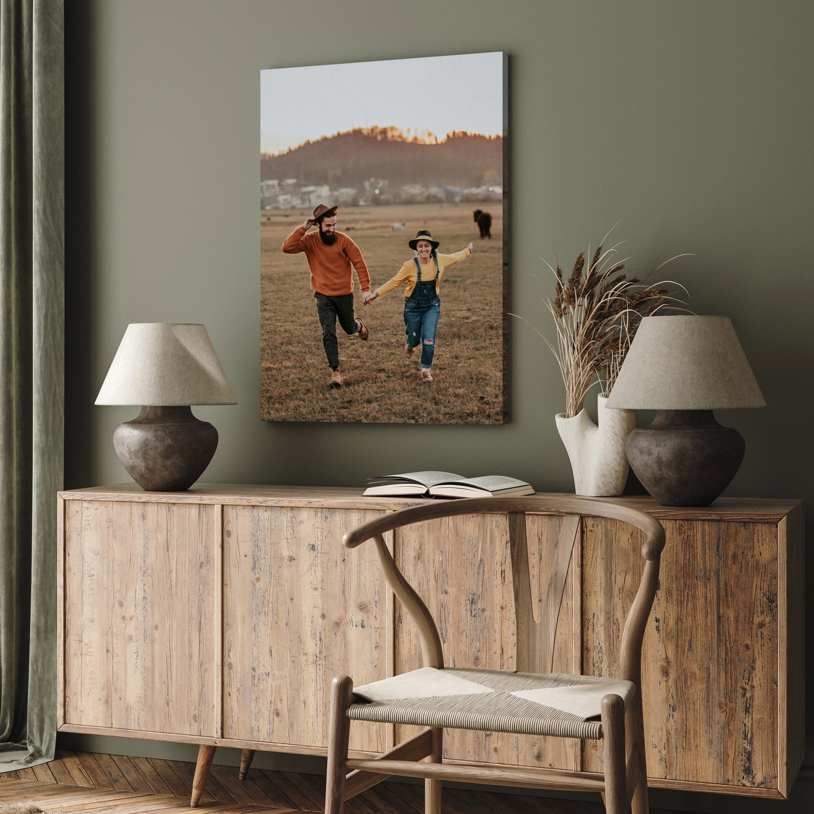 Canvas print of couple.