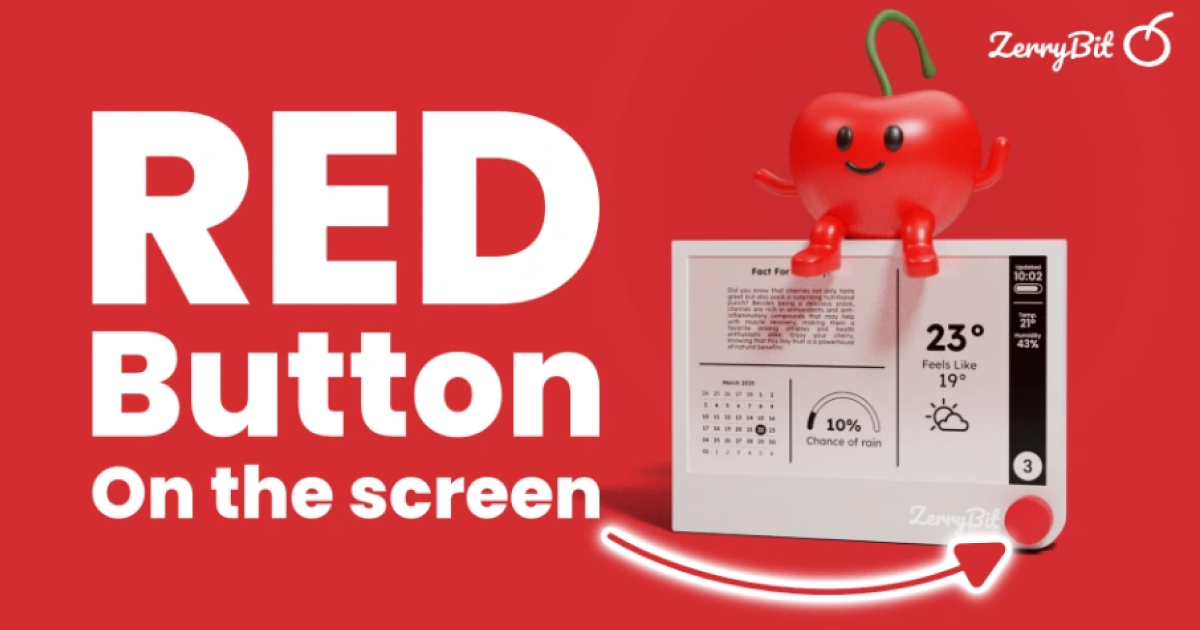 ZerryBit - E-ink display to show information tailored to your needs