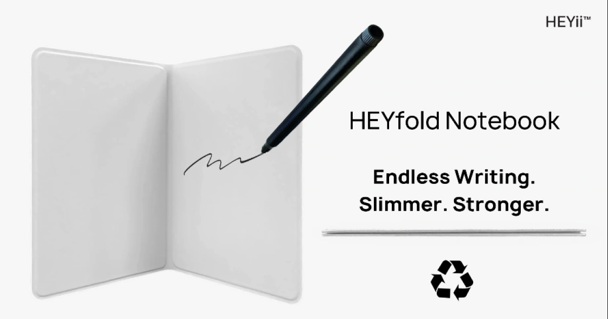 HEYfold Notebook: Write Forever, Super Slim-Your Daily Must