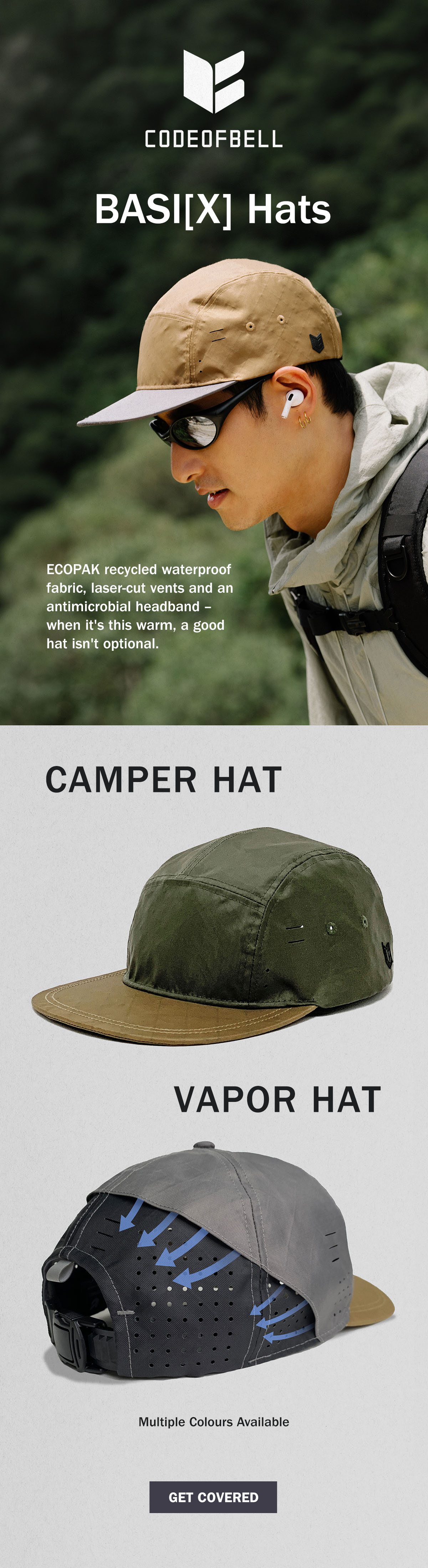 CODE OF BELL Caps | ECOPAK™ Trail Caps | WildBounds UK