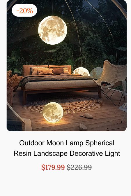 Outdoor Moon Lamp Spherical Resin Landscape Decorative Light