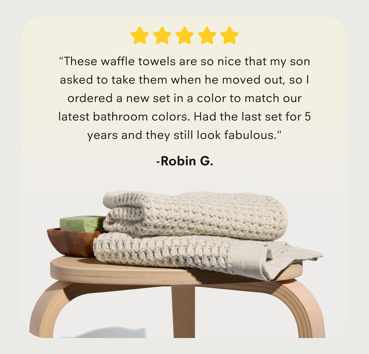 These waffle towels are so nice