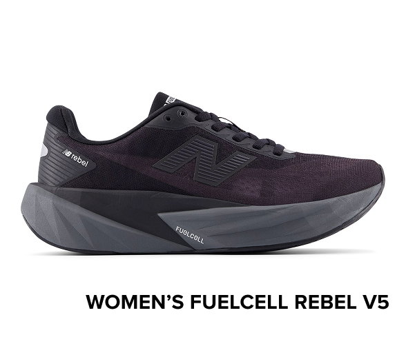 women’s FuelCell Rebel v5 BLACK with CASTLEROCK