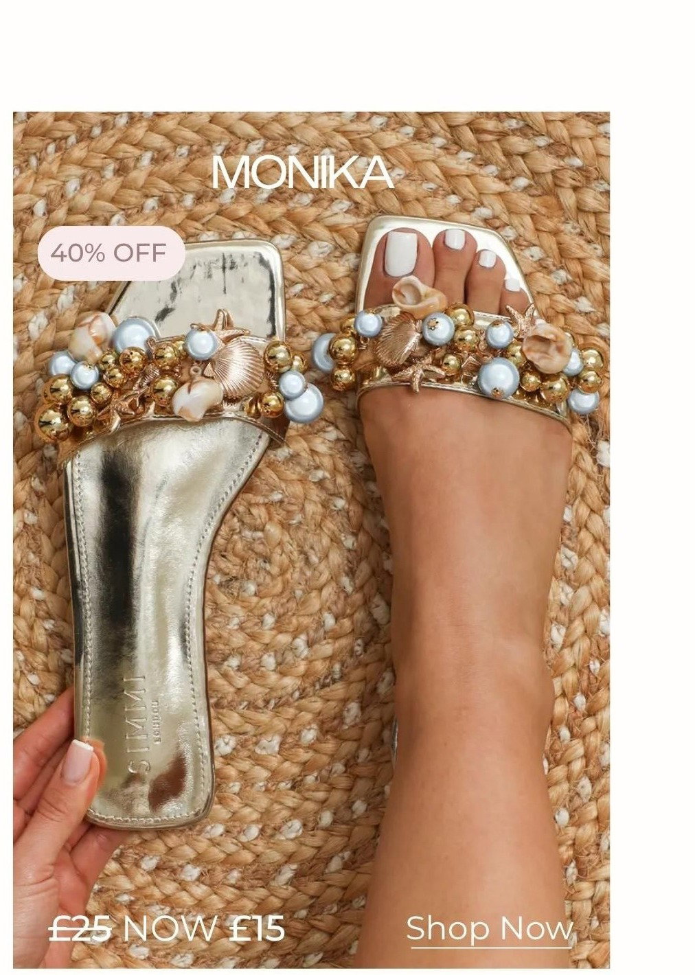 Monika bead sandals 
