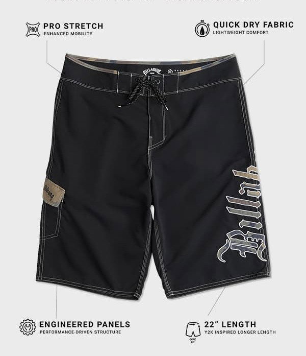 Temple Pro 22" Boardshorts