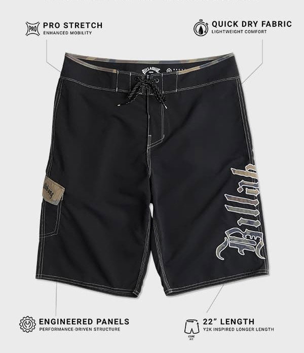 Temple Pro 22" Boardshorts