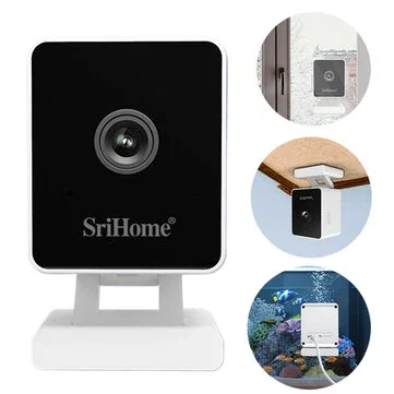 1/2/3/4Pcs Srihome SH057 4MP HD Security Camera Dual Band WiFi 5GHz AI Human Detection Two Way Audio Night Vision Easy Installation Window Camera for Home Safety