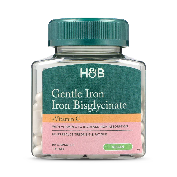 Holland and Barrett Hierro Suave 20mg Bisglicinato con Vitamina C 90 cápsulas