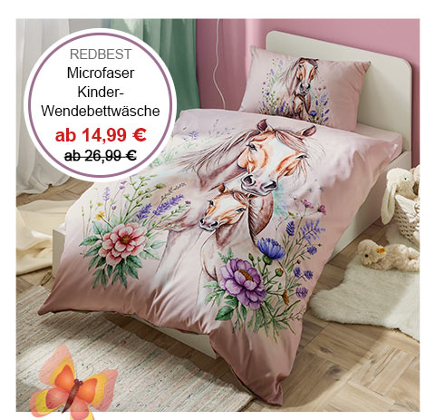 REDBEST Microfaser Kinder- Wendebettwäsche ab 14,99 €! 